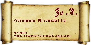 Zsivanov Mirandella névjegykártya